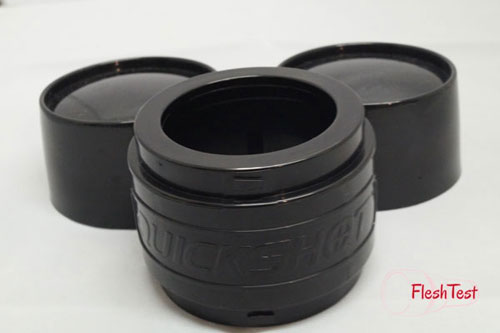 Fleshlight Quickshot case in black and open